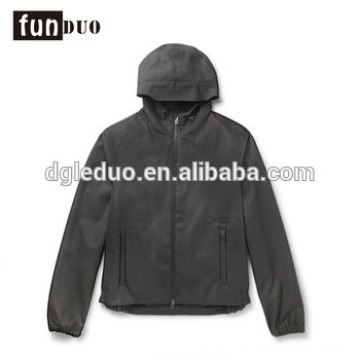 Hommes noir hoodies imperméable à l&#39;eau shell veste à manches longues veste hoodies shell jacke